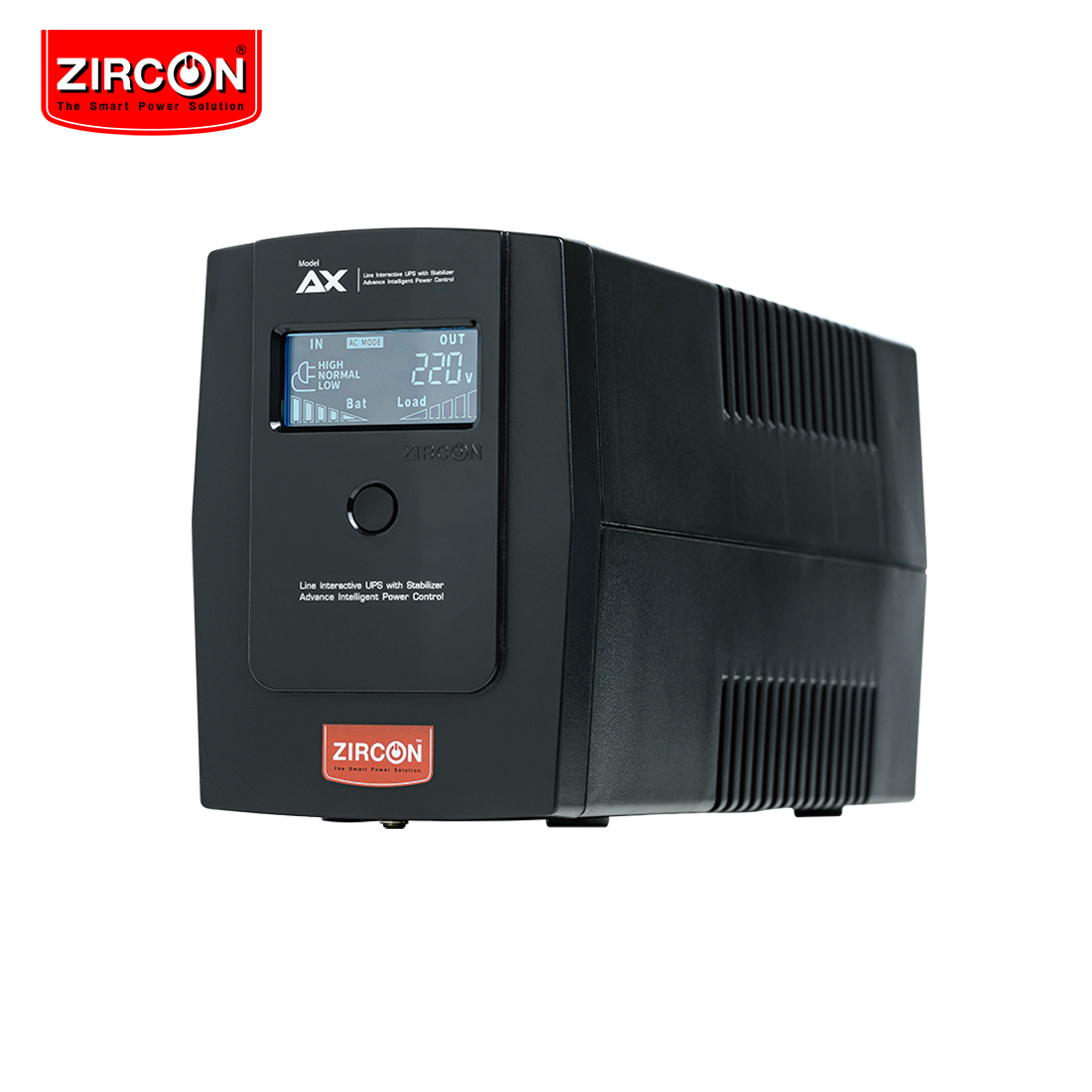 เครื่องสำรองไฟ Zircon Line Interactive UPS/ A.X/ 1000VA/550W/ Digital Display (Tower type)
